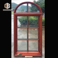 American-Style-Casement-Window-With-Foldable Crank Handle, Round-Top Window - Doorwin Group Windows & Doors