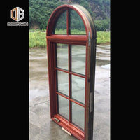 American-Style-Casement-Window-With-Foldable Crank Handle, Round-Top Window - Doorwin Group Windows & Doors
