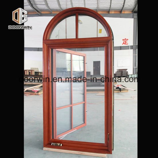 American Style Solid Wood Casement Window (External Grid System) , Arch Design Solid Wood Window with External Light Grille - China Aluminum Window, Wood Window - Doorwin Group Windows & Doors