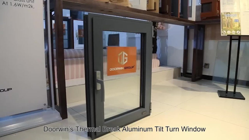 Apartment aluminium tilt&turn window aluminum tilt turn windows with double glass as certificate - Doorwin Group Windows & Doors