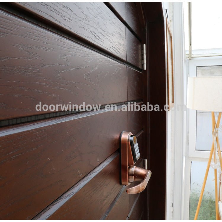 apartment door design solid wood brown color hinged door for decoration by Doorwin - Doorwin Group Windows & Doors