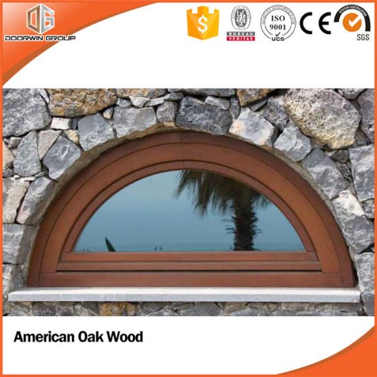 Arch Design Grille Double Glazed Aluminum Clad Wood Window, Solid Wood Clad Thermal Break Aluminum Specialty Window - China Wood Window, Window - Doorwin Group Windows & Doors