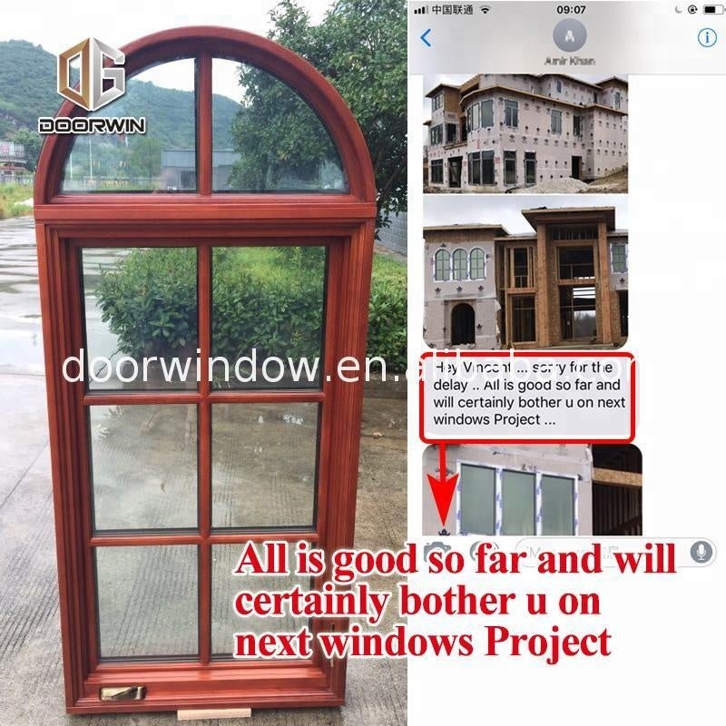 Arch Wood Grain Aluminium Swing Window Sound proof crank top hinged awning Round Windows by Doorwin on Alibaba - Doorwin Group Windows & Doors