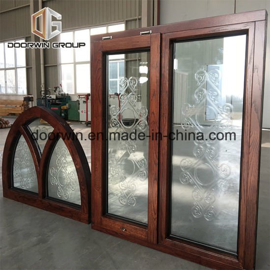 Arched Fixed Transom Awning Window with Carved Glass - China House Windows, Double Glazed Windows - Doorwin Group Windows & Doors