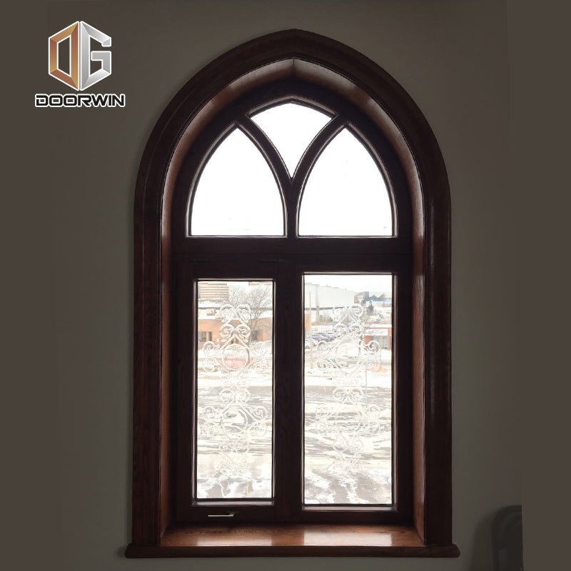 arched fixed transom windows with carved glass - Doorwin Group Windows & Doors