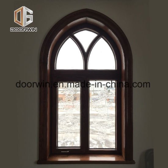 Arched Fixed Window with Carved Glass - China Wood Arched Window, Arched Windows - Doorwin Group Windows & Doors