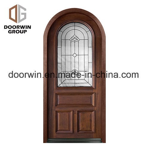 Arched Top Glass Carve Design Door with Oak Wood Frame and American Deisgn Handle - China Entry Door, French Entry Door - Doorwin Group Windows & Doors