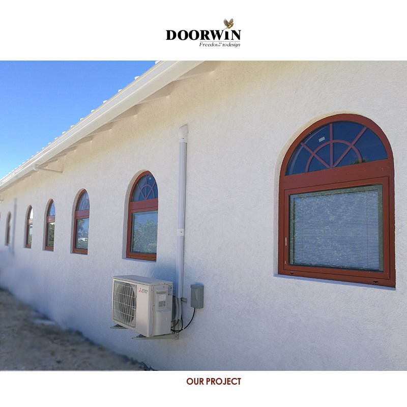Arched Top Window with built-in shutter grills design pictures grilles grill-iron photos by Doorwin on Alibaba- ARCHITECT SERIES - Doorwin Group Windows & Doors
