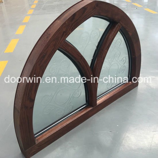 Arched Top Y Type Design Awning Window with Aluminum Cladding Red Oak Wood - China Wood Aluminium Window, Wood Carving Window Design - Doorwin Group Windows & Doors
