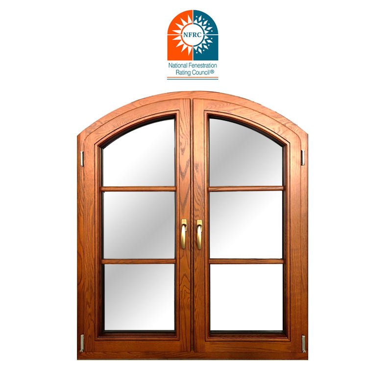 Arched Wooden Pattern Window With Double Glazing Glass Wholesale Oak wood window design French window - Doorwin Group Windows & Doors