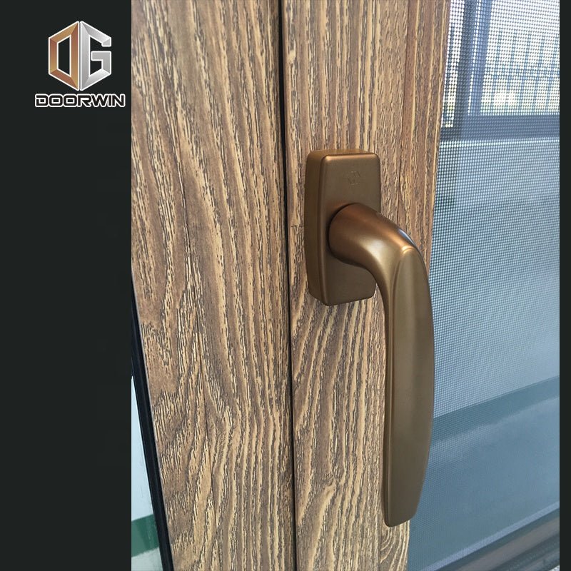 Atlanta inexpensive made in China wood grain burglar proof double glazed aluminum casement window as2047by Doorwin - Doorwin Group Windows & Doors