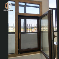 Atlanta inexpensive made in China wood grain burglar proof double glazed aluminum casement window as2047by Doorwin - Doorwin Group Windows & Doors
