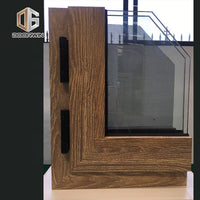 Atlanta inexpensive made in China wood grain burglar proof double glazed aluminum casement window as2047by Doorwin - Doorwin Group Windows & Doors