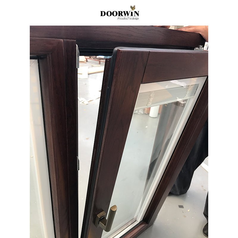 Australia Standard energy saving Low-E Glass Grille Design Sound Proof Inward Opening Aluminum Clad Wood Casement Door and Wind - Doorwin Group Windows & Doors