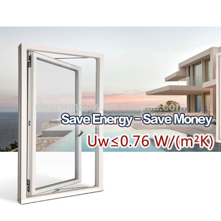 Awning top hung windows with double glazing glass american standard aluminum - Doorwin Group Windows & Doors