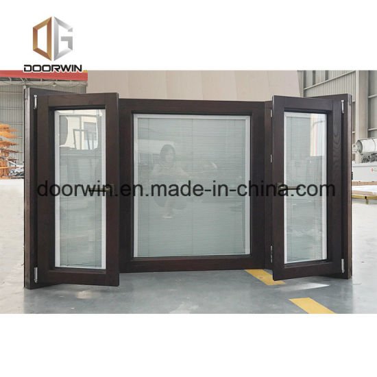 Bay Bow Built-in Shutter Window - China Tilt Open Window, Timber Oak Wood - Doorwin Group Windows & Doors