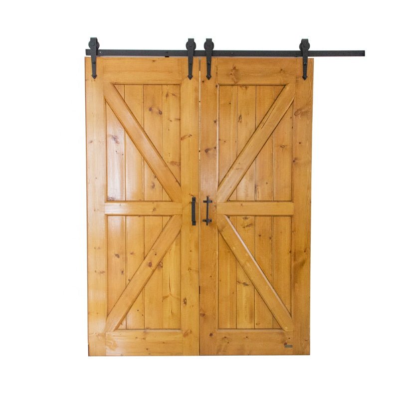 Best price offer wood door double K type interior barn door sliding door for house by Doorwin - Doorwin Group Windows & Doors