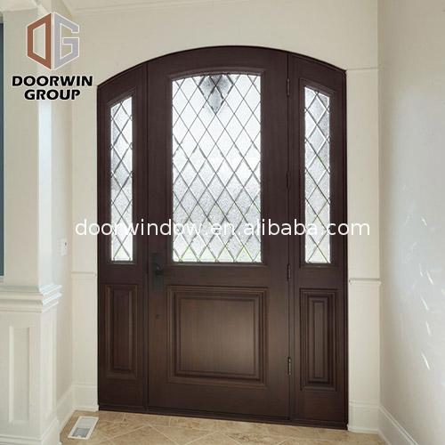 Best sale hardwood door with glass manufacturers half wood - Doorwin Group Windows & Doors