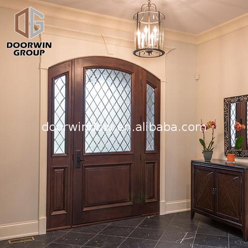 Best sale hardwood door with glass manufacturers half wood - Doorwin Group Windows & Doors