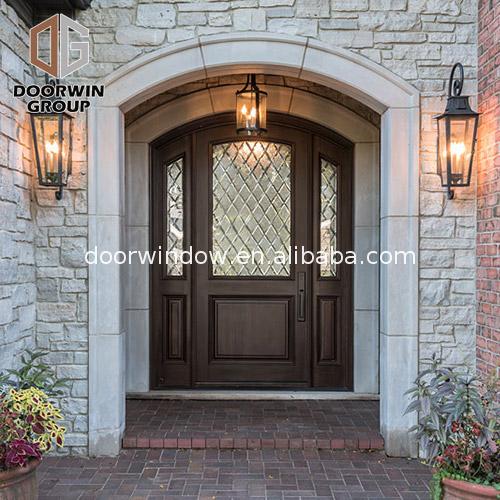 Best sale hardwood door with glass manufacturers half wood - Doorwin Group Windows & Doors