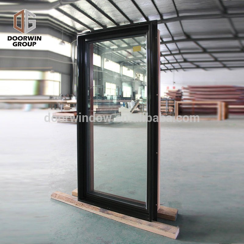 Better heat insulation 67mm profile pine clad thermal break aluminum gray casement windowby Doorwin - Doorwin Group Windows & Doors