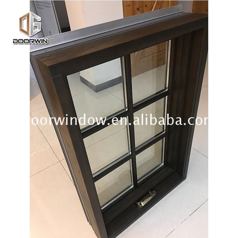 Black oak alu wood 3 glass crank casement windows - Doorwin Group Windows & Doors