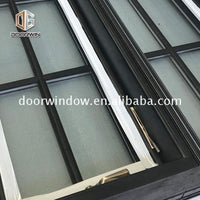 Black oak alu wood 3 glass crank casement windows - Doorwin Group Windows & Doors