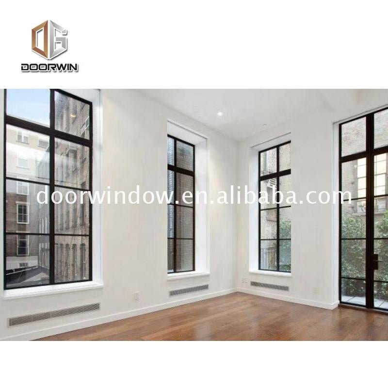 Black oak alu wood 3 glass crank casement windows - Doorwin Group Windows & Doors