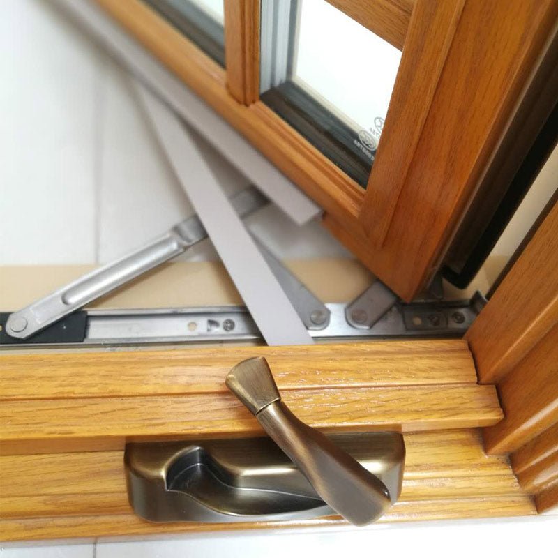 black walnut color stain crank open out window - Doorwin Group Windows & Doors