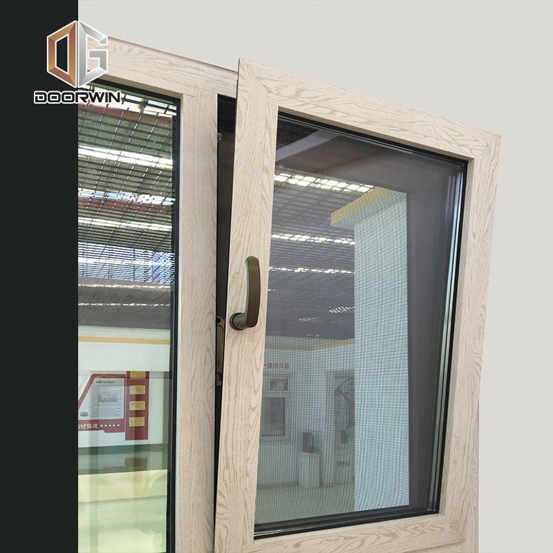 Boston wood grain burglar proof double glazed aluminum casement window as2047by Doorwin - Doorwin Group Windows & Doors