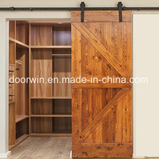 Brown Color Home Doors Wood Interior Doors with K Type Oak Plank Panel Barn Door - China Oak Wood Door, Interior Door - Doorwin Group Windows & Doors