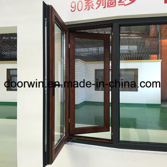 Brown Color Outswing Window Double Thermal Break Aluminum Window for House - China Outswing Window, Wood Grain Color Finishing - Doorwin Group Windows & Doors