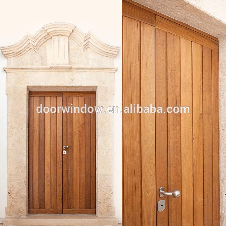 Burma teak wood doors single leaf front door designs by Doorwin - Doorwin Group Windows & Doors
