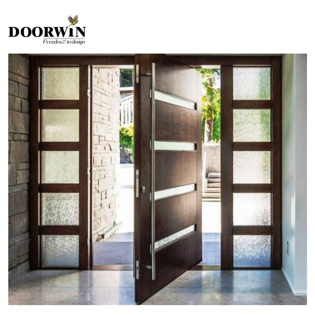 Canada new trend Pivot wood entry doors pine louver pictures wood window and door - Doorwin Group Windows & Doors