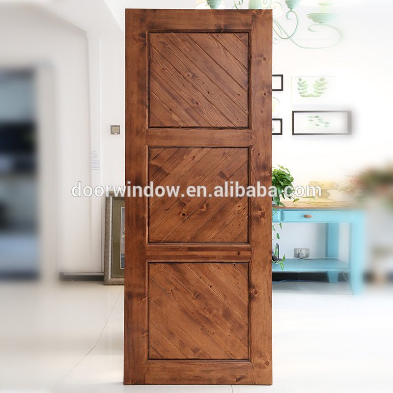 Canadian Knotty Pine Wood wooden door frame decoration Sliding Barn Door Indoor cheap swinging doors by Doorwin - Doorwin Group Windows & Doors