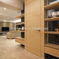 canadian red oak knotty alder pine teak wooden Apartment exterior main door design flush panel invisible doorsby Doorwin - Doorwin Group Windows & Doors