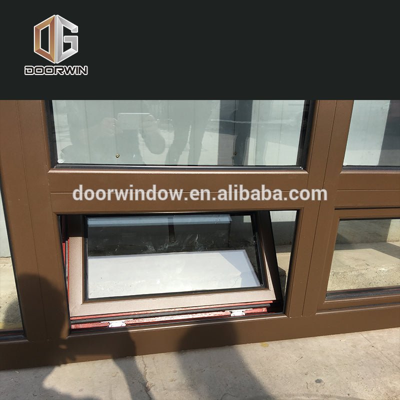 CE Certified Tilt/ Hopper Window American Oak Wood with Exterior Aluminum Cladding by Doorwin - Doorwin Group Windows & Doors