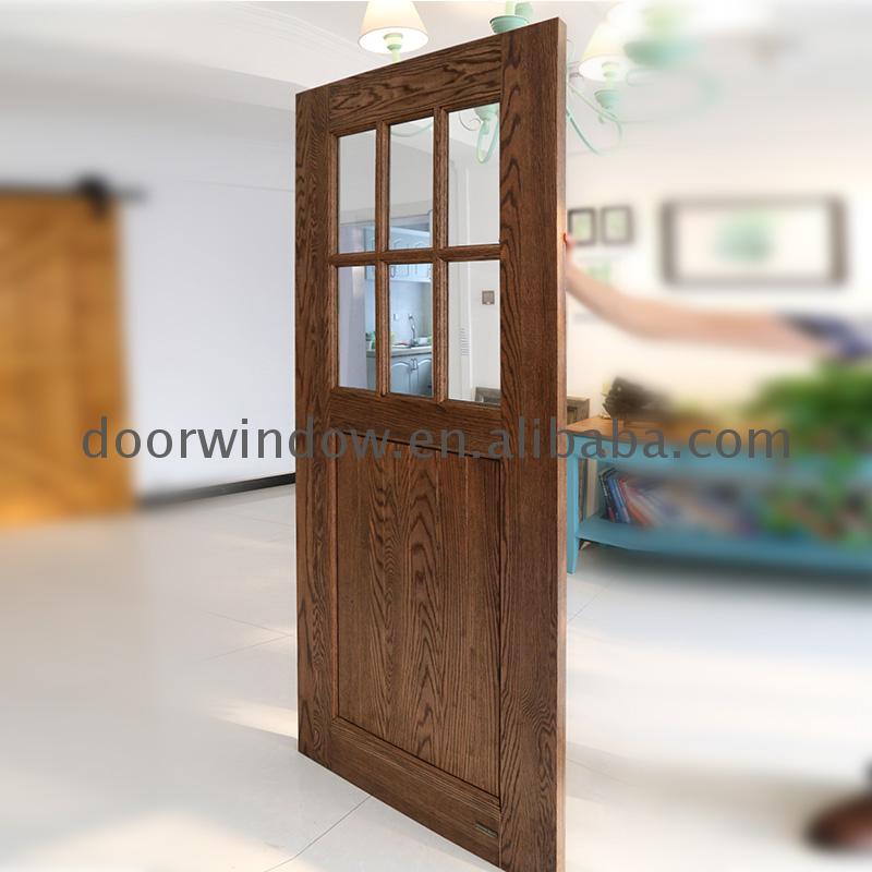 Cheap residential sliding barn doors front with glass - Doorwin Group Windows & Doors