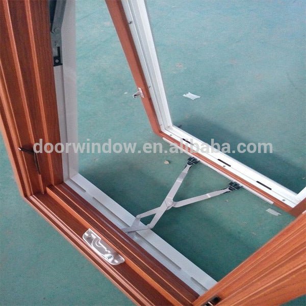 Cheap top hung aluminium windows hinge awning window timber look and doors - Doorwin Group Windows & Doors