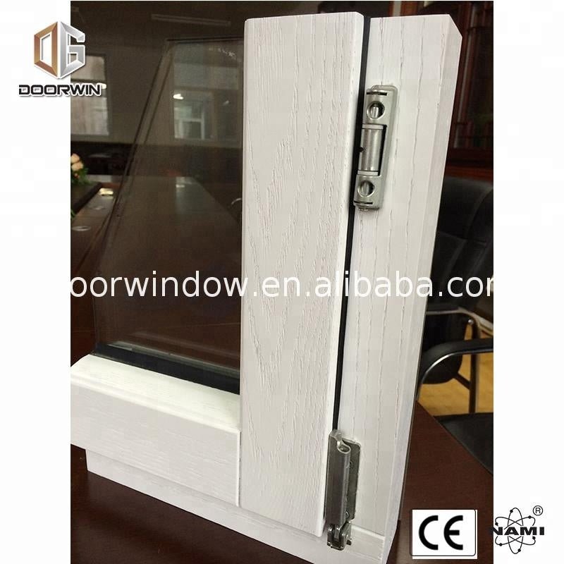 cheap white stain color oak wooden clad Aluminium window 2100 x 1200 - Doorwin Group Windows & Doors