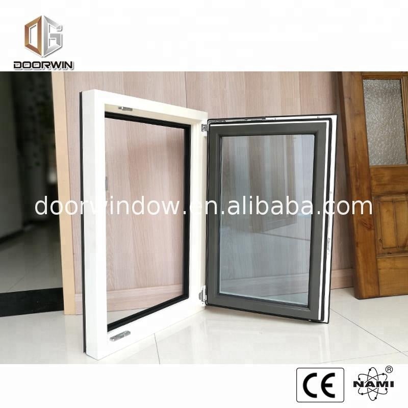 cheap white stain color oak wooden clad Aluminium window 2100 x 1200 - Doorwin Group Windows & Doors