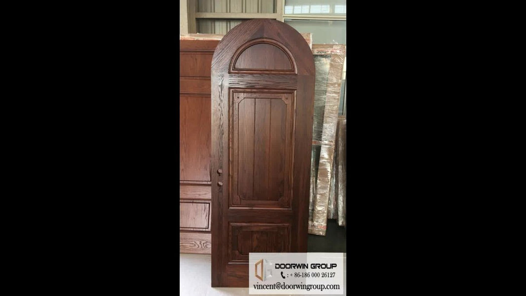 China cheap arched exterior double wood door by Doorwin on Alibaba - Doorwin Group Windows & Doors