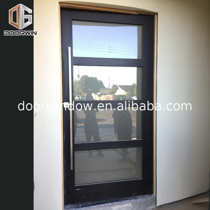 China Factory Promotion double glazed front entrance doors glass on rail system - Doorwin Group Windows & Doors