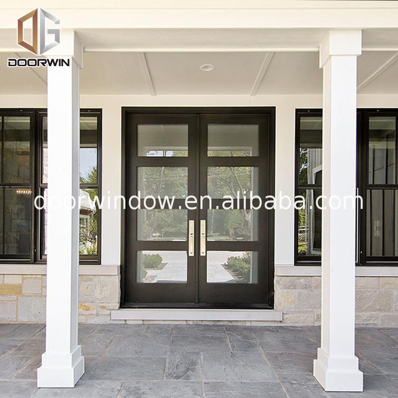 China Factory Promotion double glazed front entrance doors glass on rail system - Doorwin Group Windows & Doors