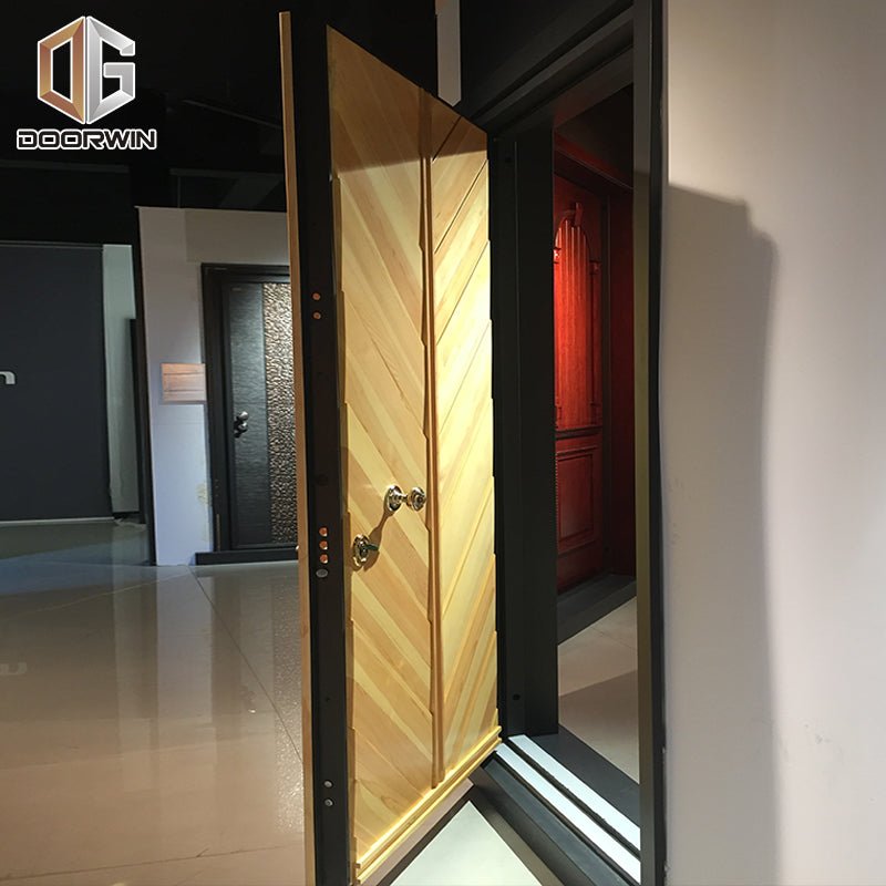 China factory supplied top quality 6 panel wood doors light entry door 4 solid - Doorwin Group Windows & Doors