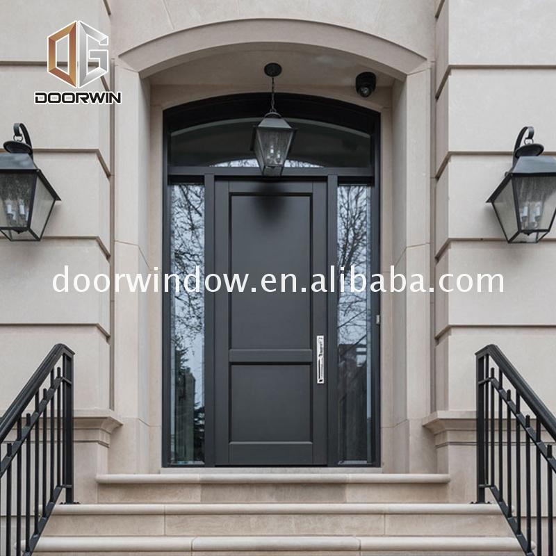 China factory supplied top quality exterior front entry wood doors with glass side lites door sidelites - Doorwin Group Windows & Doors