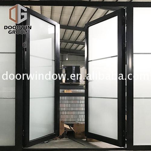 China Manufactory modern aluminium door designs metal double entry doors clad - Doorwin Group Windows & Doors