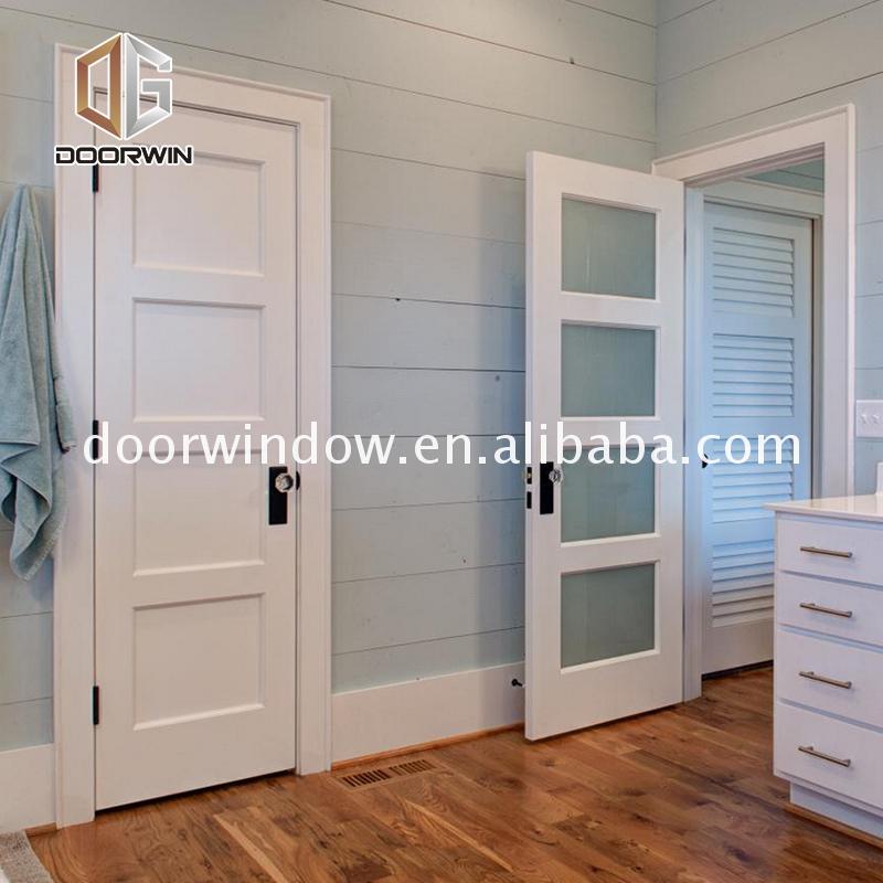 China manufacturer cheap oak veneer internal doors frosted glass interior closet for bedrooms - Doorwin Group Windows & Doors