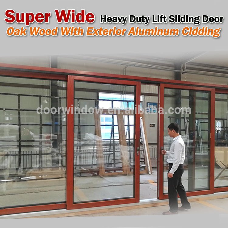 China product main entrance doors design super wide heavy duty sliding door with built-in blinds shutter by Doorwin - Doorwin Group Windows & Doors