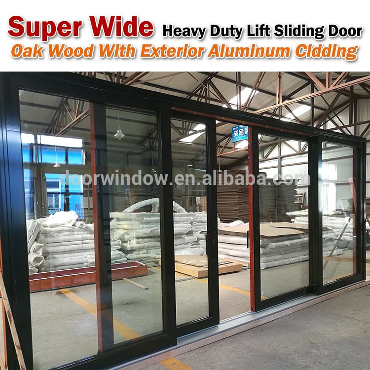 China product main entrance doors design super wide heavy duty sliding door with built-in blinds shutter by Doorwin - Doorwin Group Windows & Doors